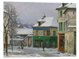 Hartschaumbild Schnee in den Vororten - Victor Vignon