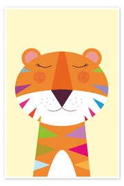 Wandbild Bunte Tigerträume - Jaysanstudio