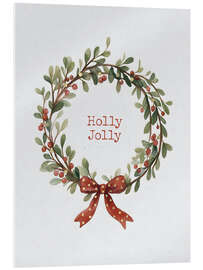 Acrylglasbild Holly Jolly - Mistelzweig - Emanuela Carratoni