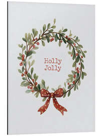 Alubild Holly Jolly - Mistelzweig - Emanuela Carratoni
