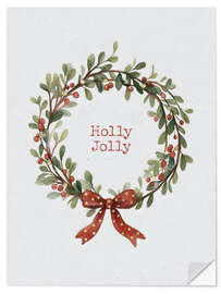 Wandsticker Holly Jolly - Mistelzweig - Emanuela Carratoni