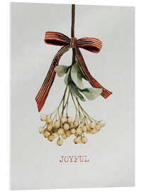 Acrylglasbild Joyful - Mistletoe - Emanuela Carratoni