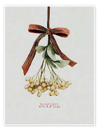Wandbild Joyful - Mistletoe - Emanuela Carratoni
