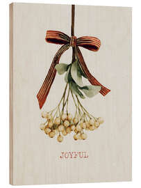 Holzbild Joyful - Mistletoe - Emanuela Carratoni