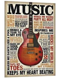 Hartschaumbild Music Keeps My Heart Beating