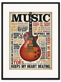 Gerahmter Kunstdruck Music Keeps My Heart Beating - Jörg Gamroth