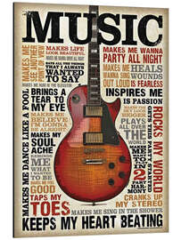 Magnettafel Music Keeps My Heart Beating