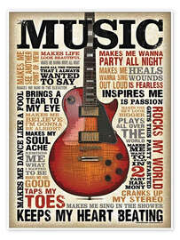 Wandbild Music Keeps My Heart Beating - Jörg Gamroth