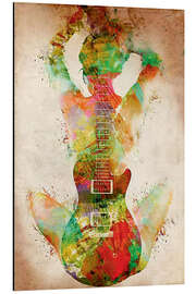 Alubild Silhouette einer Gitarre - Jörg Gamroth