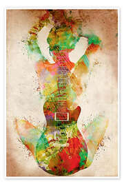 Poster Silhouette einer Gitarre - Jörg Gamroth
