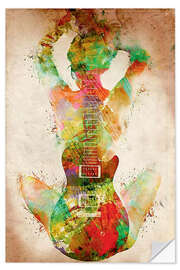 Wandsticker Silhouette einer Gitarre - Jörg Gamroth