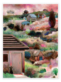 Wandbild Hund wartet an der Tür - Josh Byer