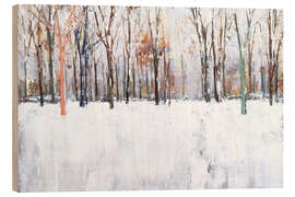 Holzbild Winterlandschaft im Volkspark Friedrichshain - Eduard Warkentin