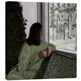 Leinwandbild Gemütlich auf dem Sofa - Osheens Gallery