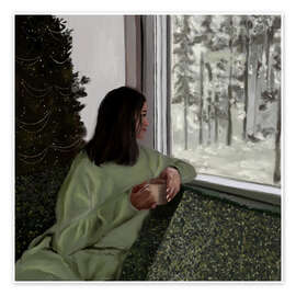 Wandbild Gemütlich auf dem Sofa - Osheens Gallery