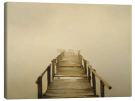 Leinwandbild Holzsteg in die Stille - artill