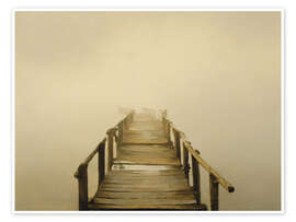 Wandbild Holzsteg in die Stille - artill
