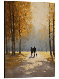 Alubild Stille Herbstallee - artill