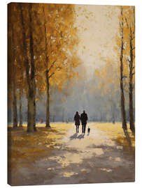 Leinwandbild Stille Herbstallee - artill