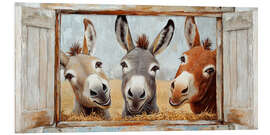 Hartschaumbild Drei süße Eselchen - Pineapple Licensing