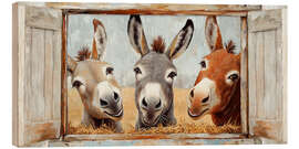 Holzbild Drei süße Eselchen - Pineapple Licensing
