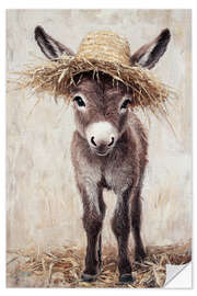 Wandsticker Little Donkey On Farm Duty - Pineapple Licensing