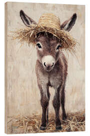 Holzbild Little Donkey On Farm Duty - Pineapple Licensing