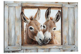 Alubild Verliebte Esel