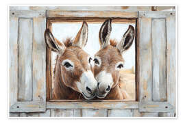 Poster Verliebte Esel
