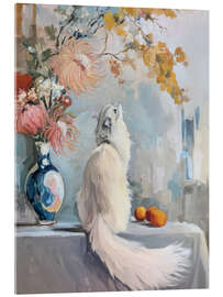 Acrylglasbild Stille Blütenblätter, sanfte Pfoten - DejaReve