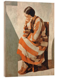 Holzbild Nachdenken über das Leben - DejaReve