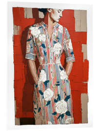 Acrylglasbild Die Frau zwischen den Mustern - DejaReve