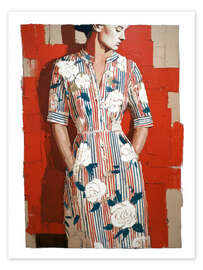 Wandbild Die Frau zwischen den Mustern - DejaReve