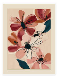 Wandbild Blush and Wine Blossoms I - Branka Kodžoman