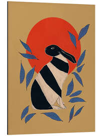 Tableau en aluminium Striped Rabbit Under Red Sun - Branka Kodžoman