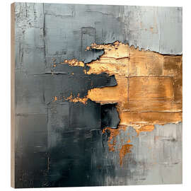 Holzbild Goldene Spuren