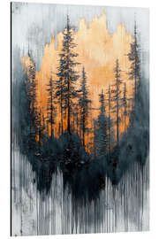 Magnettafel Waldimpression bei Sonnenaufgang