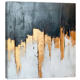 Leinwandbild Skyline im Nebel - Melanie Viola