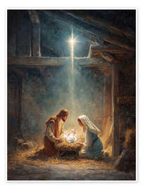 Wandbild Weihnachtsmotiv mit Krippe - TAlex