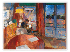 Wandbild Innenausstattung mit Stickerei - Rik Wouters