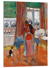 Gallery print Ironing with the cat