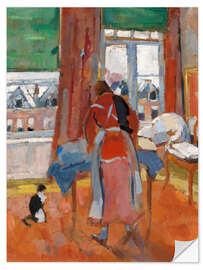 Wandsticker Bügeln mit Katze - Rik Wouters