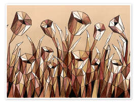 Wandbild Terracotta Flowers - Maria Tuzhilkina