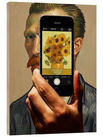 Holzbild Vincent Sonnenblumen - Dikhotomy