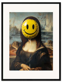 Gerahmter Kunstdruck Mona Smile
