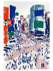 Acrylglasbild Tokio, Shibuya Kreuzung - Peter Roder