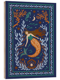 Holzbild Meerjungfrau Folklore