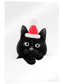 Acrylglasbild Weihnachtskatze