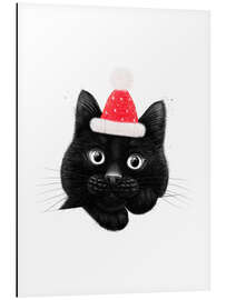 Alubild Weihnachtskatze