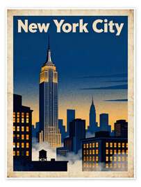 Poster New York City Reisekunst